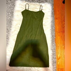 Olive Green Slip Dress